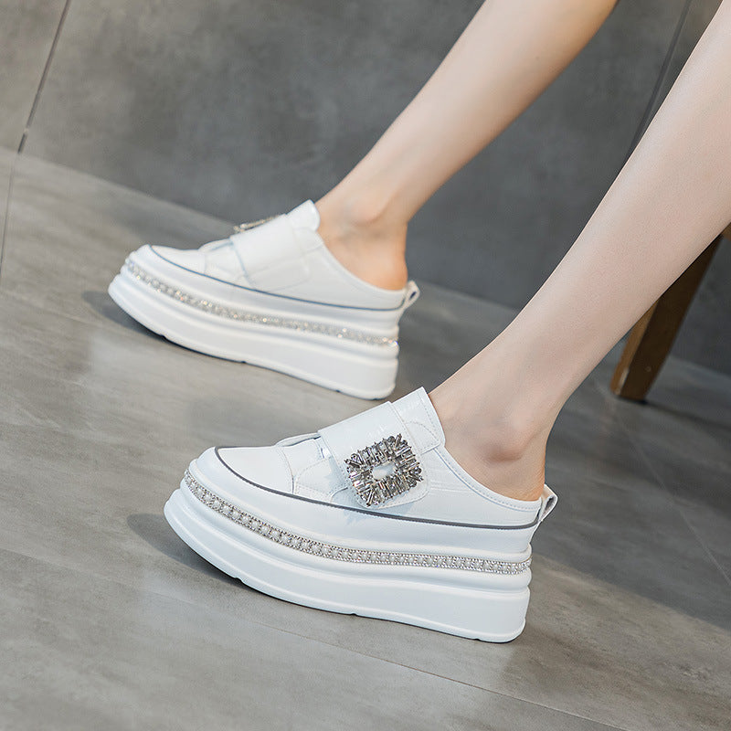 Women's Thick-soled Spring Platform Height Increasing Insole Small Slippers