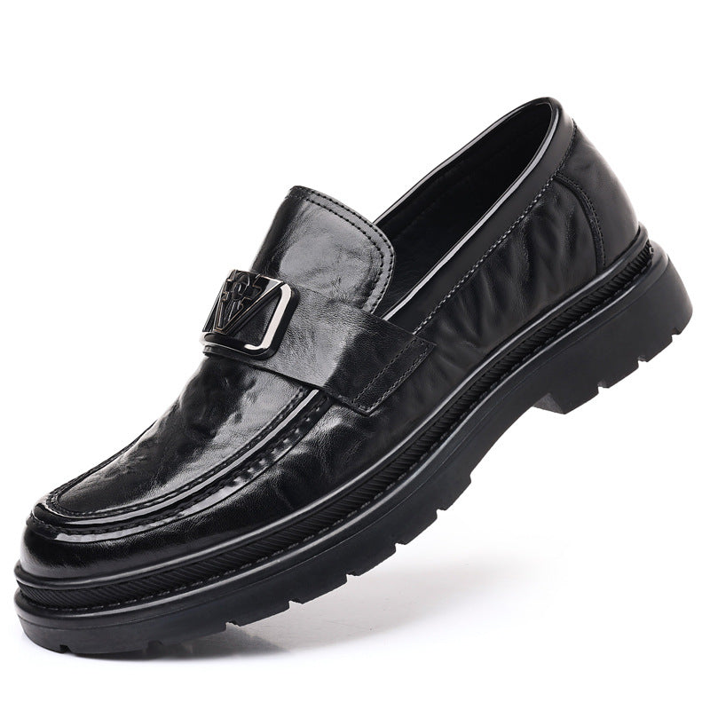 Men's Business Soft Bottom Breathable One Pedal Leather Shoes