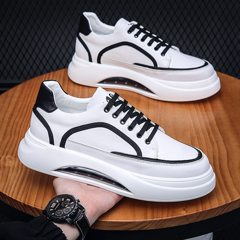 Men's Autumn Invisible Elevated Shock Absorbing Air Cushion Skateboard Sneakers