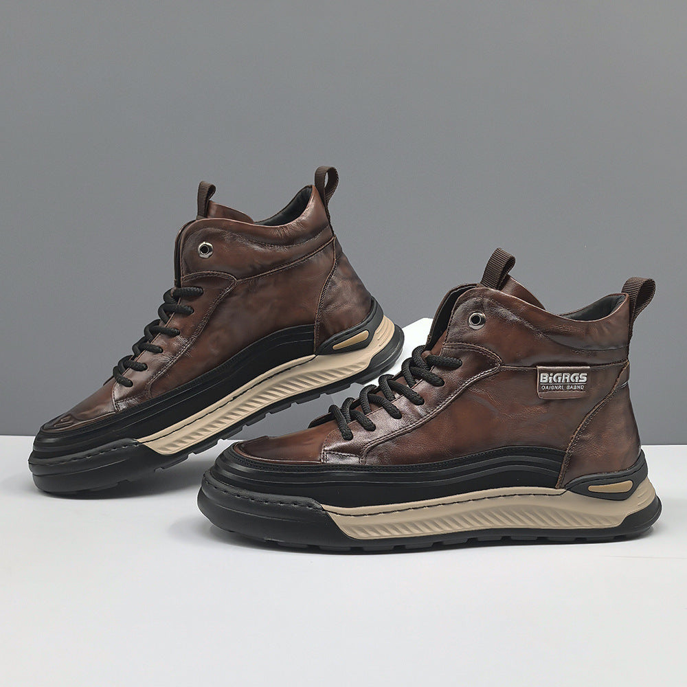 Men's Genuine Board Fashionable Fleece-lined Warm Sneakers