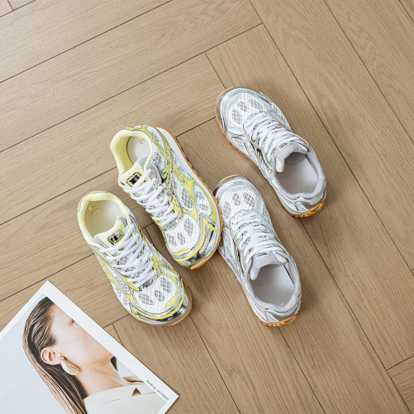 Yu Tong Daddy Color Matching Low Top Sneakers