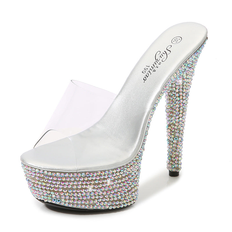 Trendy Glamorous Unique Rhinestone Yuan Cm Heels