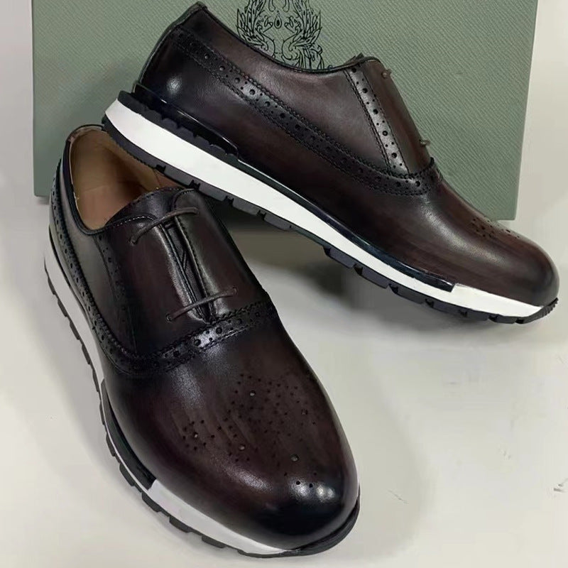 Men's Retro Fashion Genuine England Style Pumps Casual Shoes
