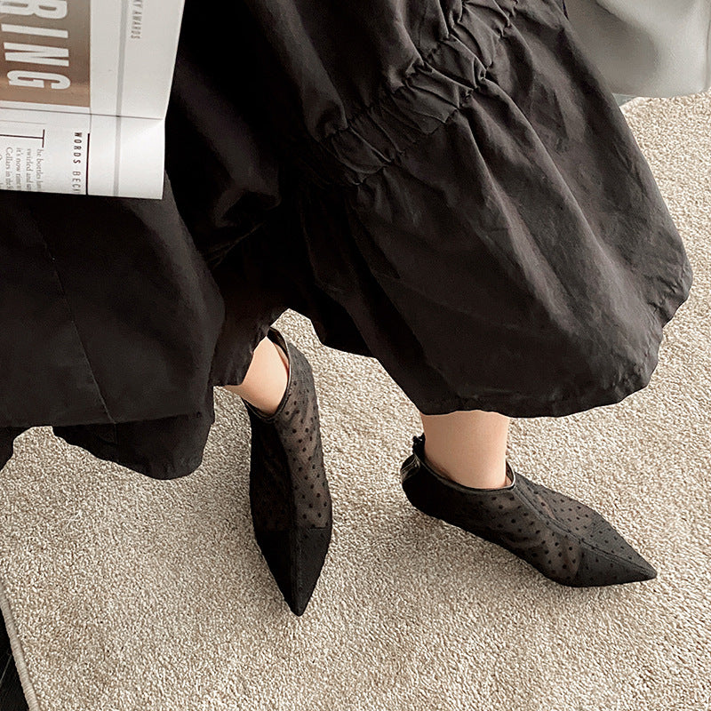 Women's Hollow Pointed Rome Plus Size High Boots