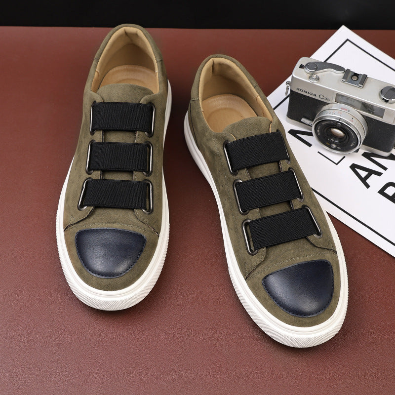 Men's British Wild Slip-on Elastic Band Flat Sneakers
