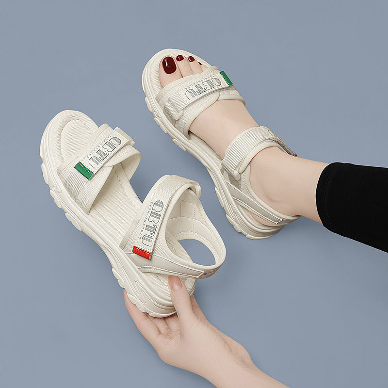 Women's Thick Bottom For Outdoors Soft Fashion Velcro Sandals