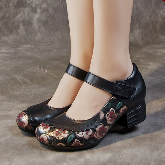 Women's Autumn Mom Round Head Chunky Soft Women's Shoes