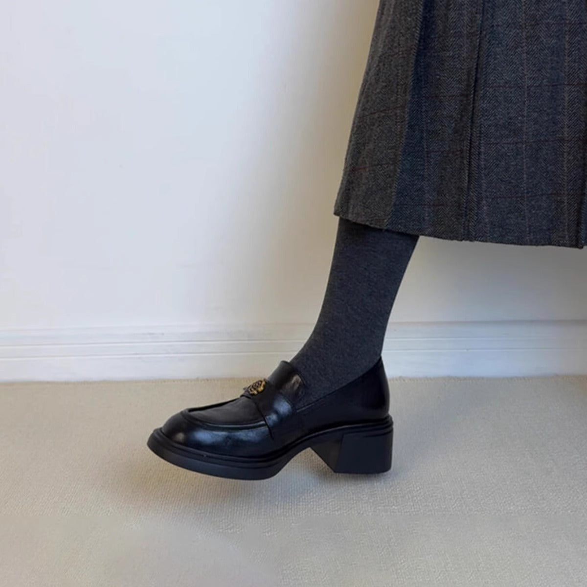 Women's Version Genuine Thick With British Style Loafers
