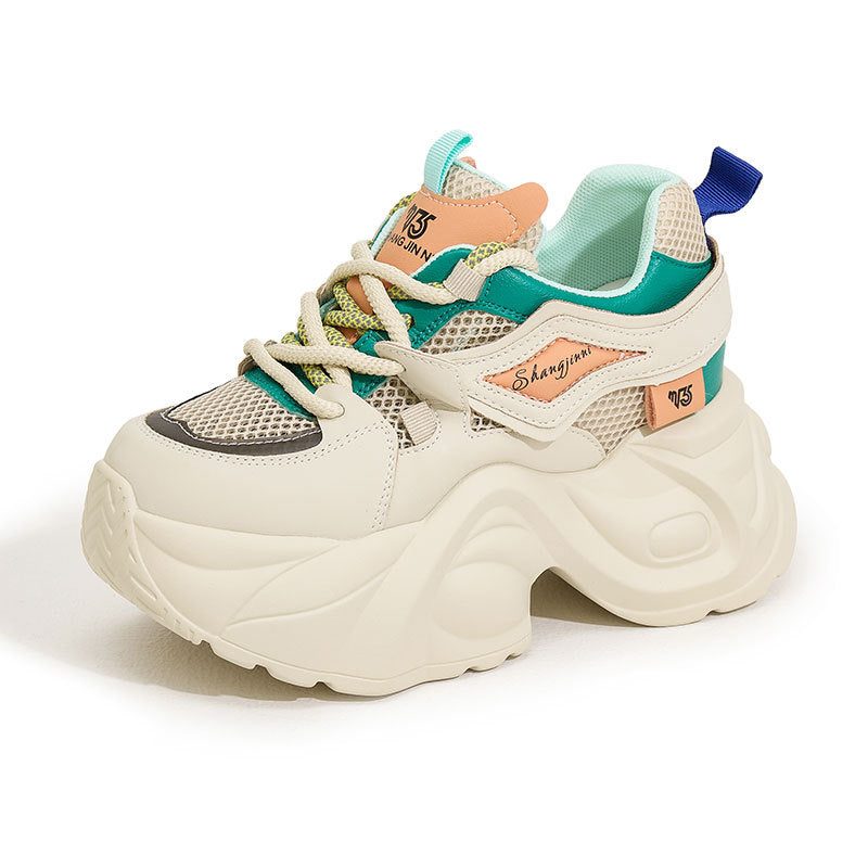 Women's Dad Summer Fashion Mesh Sports Thick Sneakers