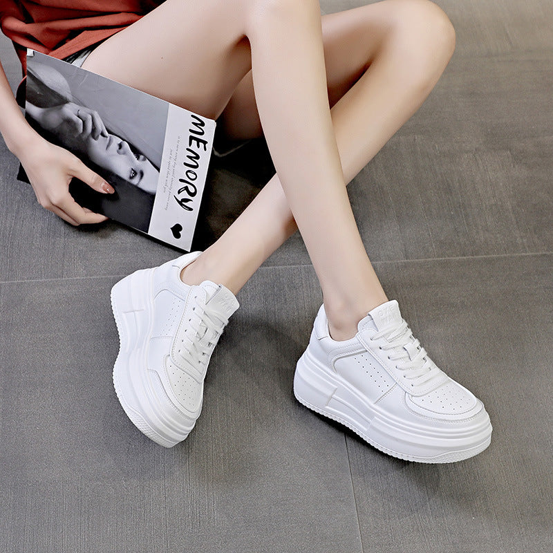 Women's Platform White Summer Sports Hight Increasing Casual Shoes