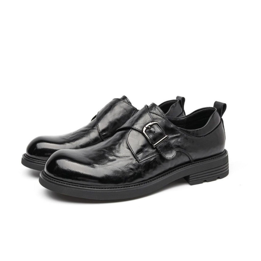 Men's Round Toe Full Deep Mouth Pumps Heels