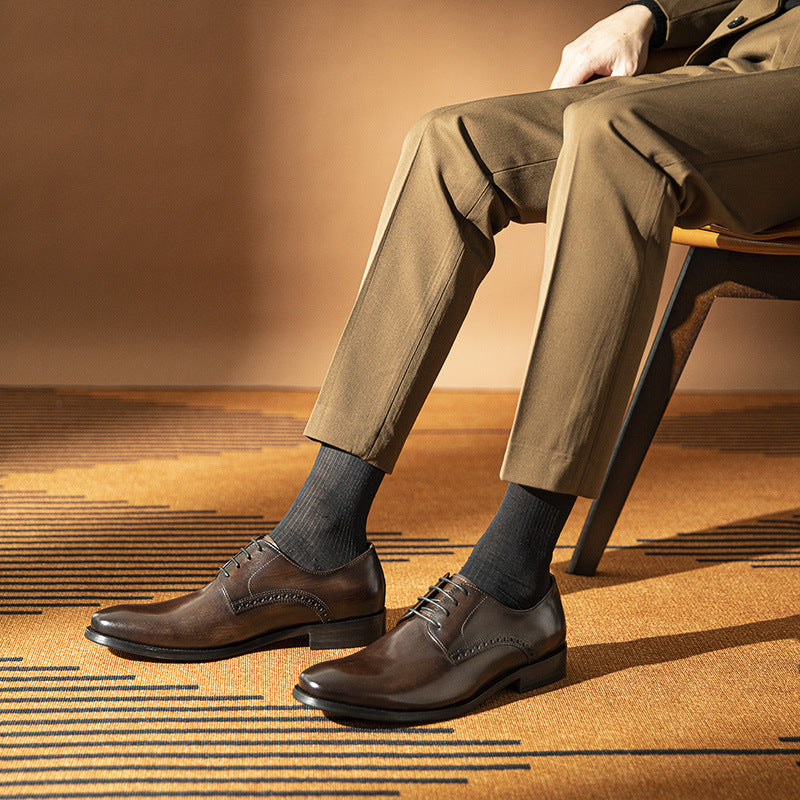 Men's Within Hours Business Formal Wear Round Toe Leather Shoes