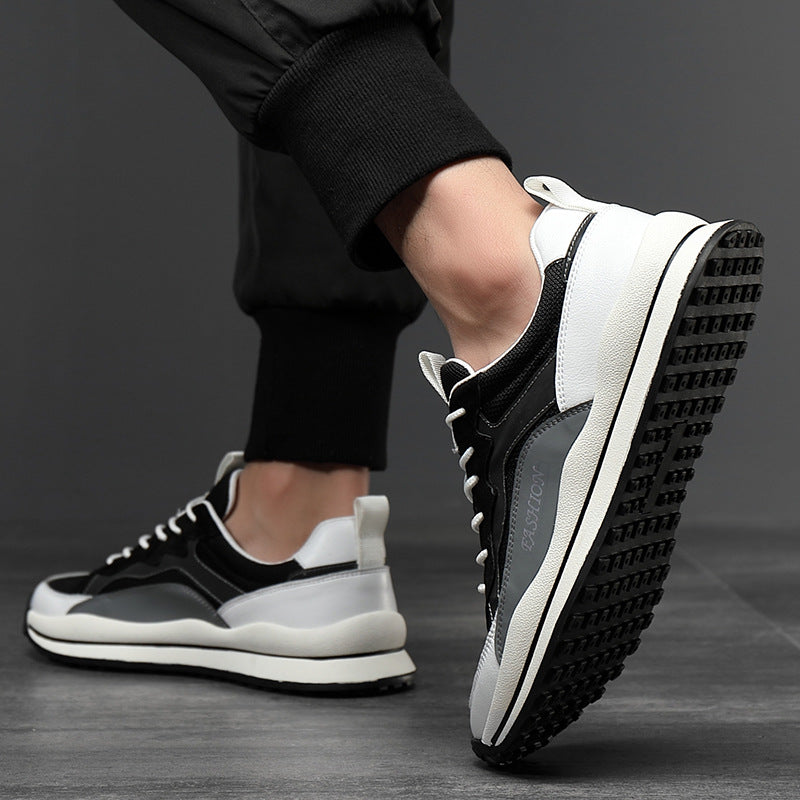 Men's Extra Large Winter Genuine Breathable Trendy Men's Casual Leather Shoes