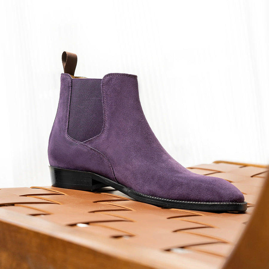Men's Business Formal Wear British Square Toe Boots