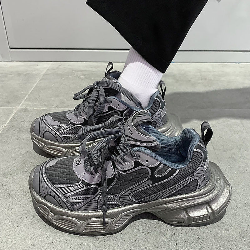 Men's Spring Plus Size Large Fashionable Fleece-lined Sneakers