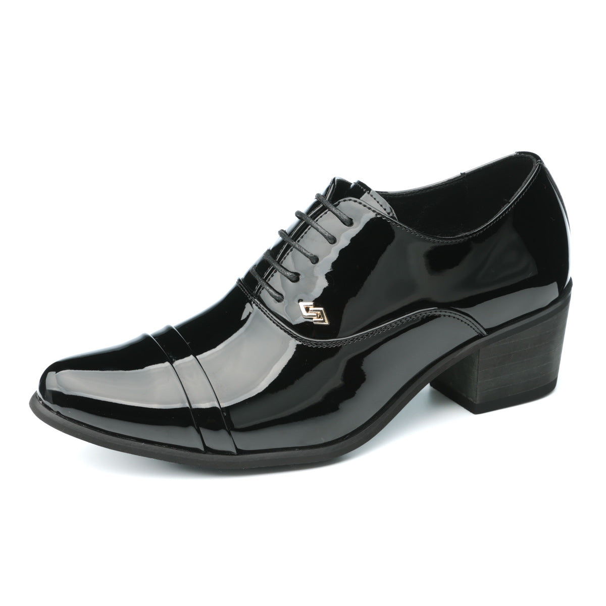 Men's Cuban Height Increasing Fashion Slip-on High Banquet Heels