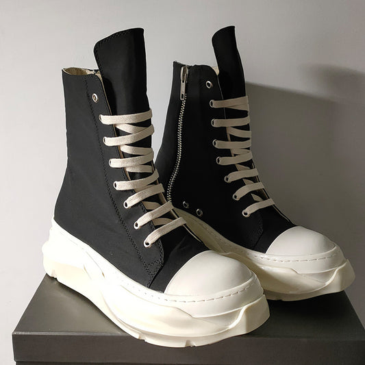 Men's Fashion Breathable Platform Hight Increasing Board Canvas Shoes