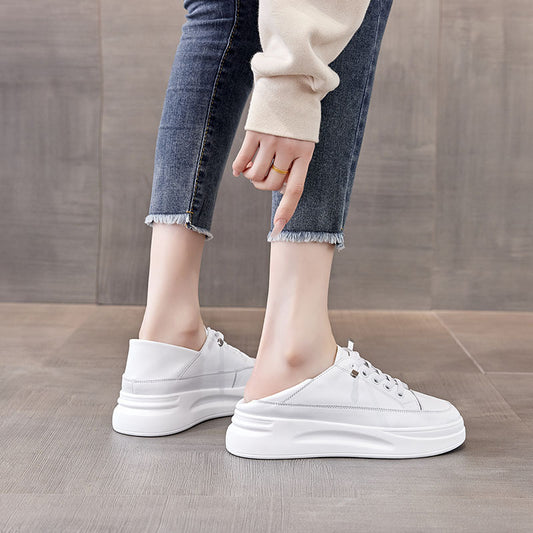 Women's Lightweight Height Increasing Trendy Single Breathable Casual Shoes
