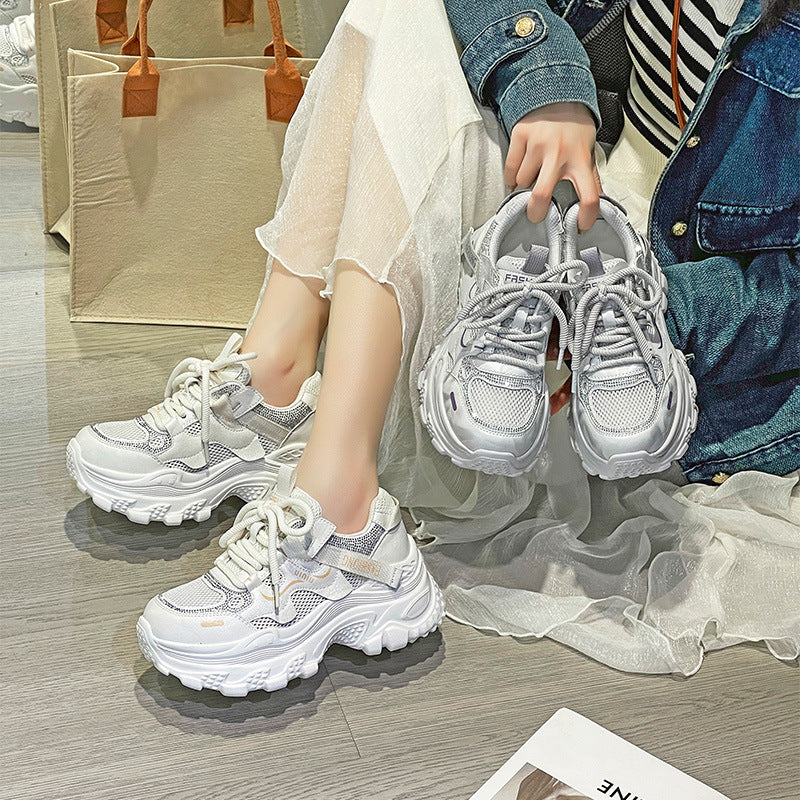 Women's Dad Lightweight Heightened Easy Wear Summer Breathable Women's Sports Shoes