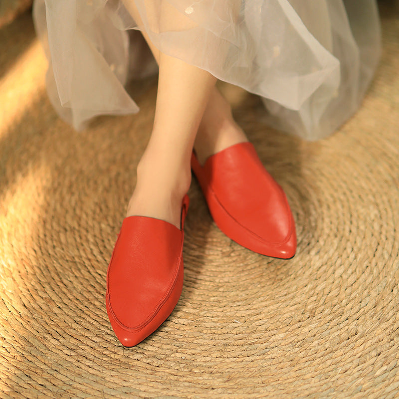 Women's Retro Affordable Luxury Soft Bottom Low Heels