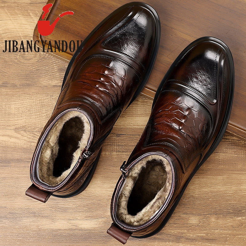 Bottom First Layer Cowhide Inner Double Men's Casual Leather Shoes