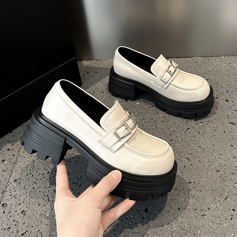 Women's & Men's Genuine Platform Slip-on Spring Chunky Pumps Men's Shoes