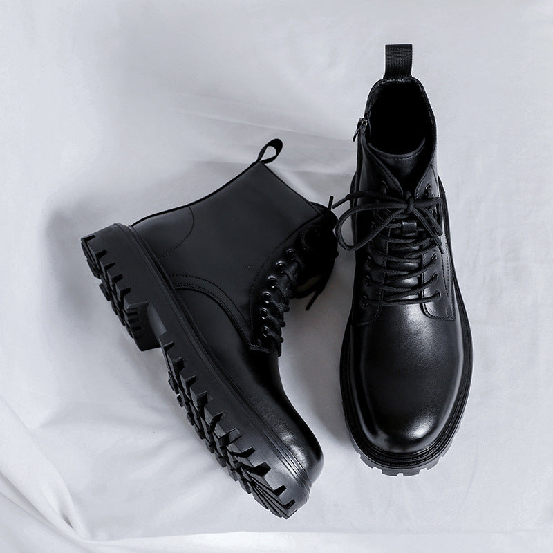 Martin Male British High Top Length Zipper Boots