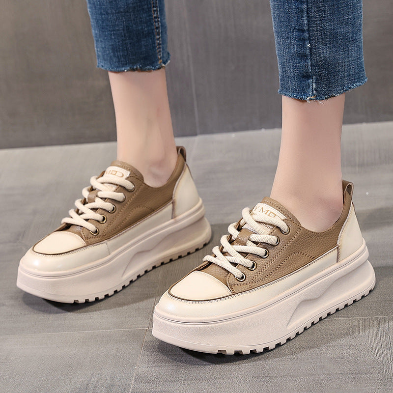 Platform White Female Autumn Wild Niche Casual Shoes