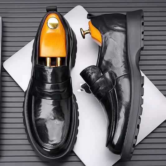 Men's Sheepskin Spring Business Formal Genuine Breathable Leather Shoes