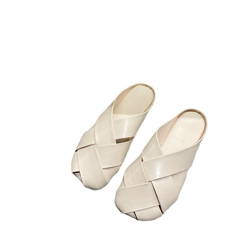 Female Korean Style Little Sister Woven Sandals