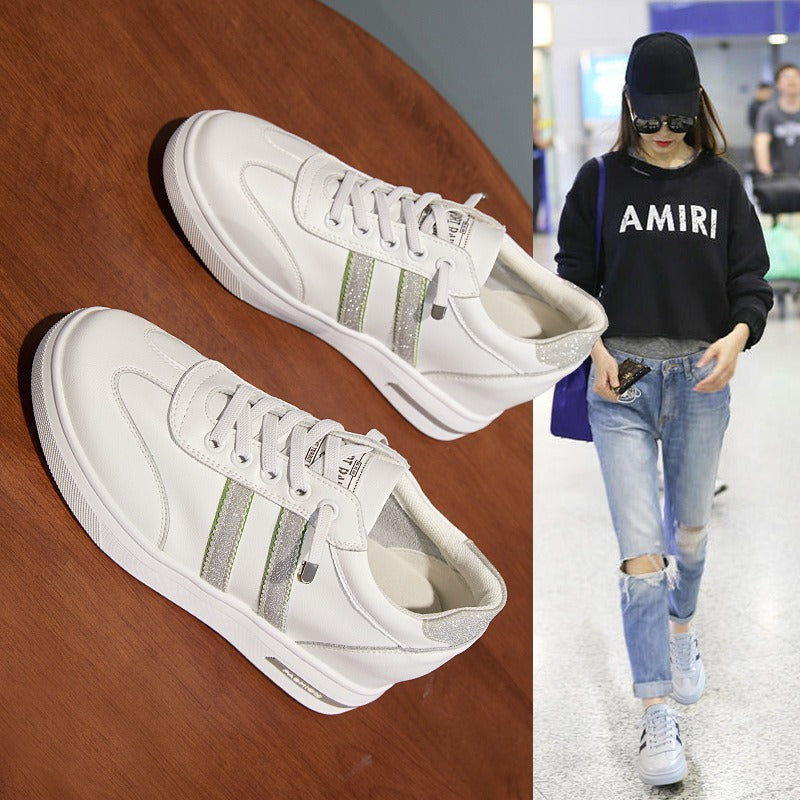 Women's Platform White Autumn Inner Elevator Tide Sneakers