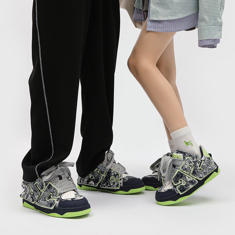 Men's Lovers Hip Hop Skateboarding Bread Three-dimensional Men's Shoes