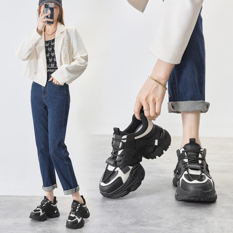 Women's European Goods Platform Dad Trendy Autumn Height Sneakers