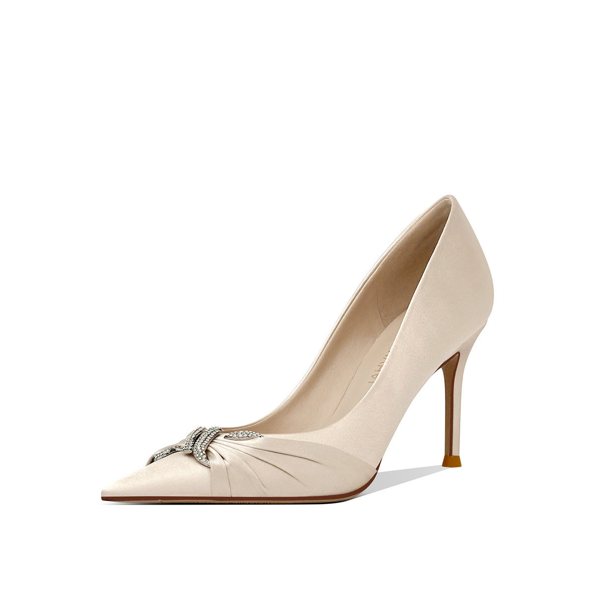 Satin High Temperament Wild Pointed Toe Shallow Mouth Women's Fashion Shoes