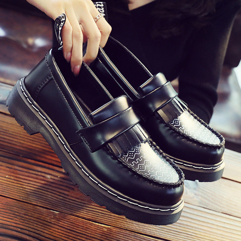 Women's Genuine Martin British Style Iti Round Loafers