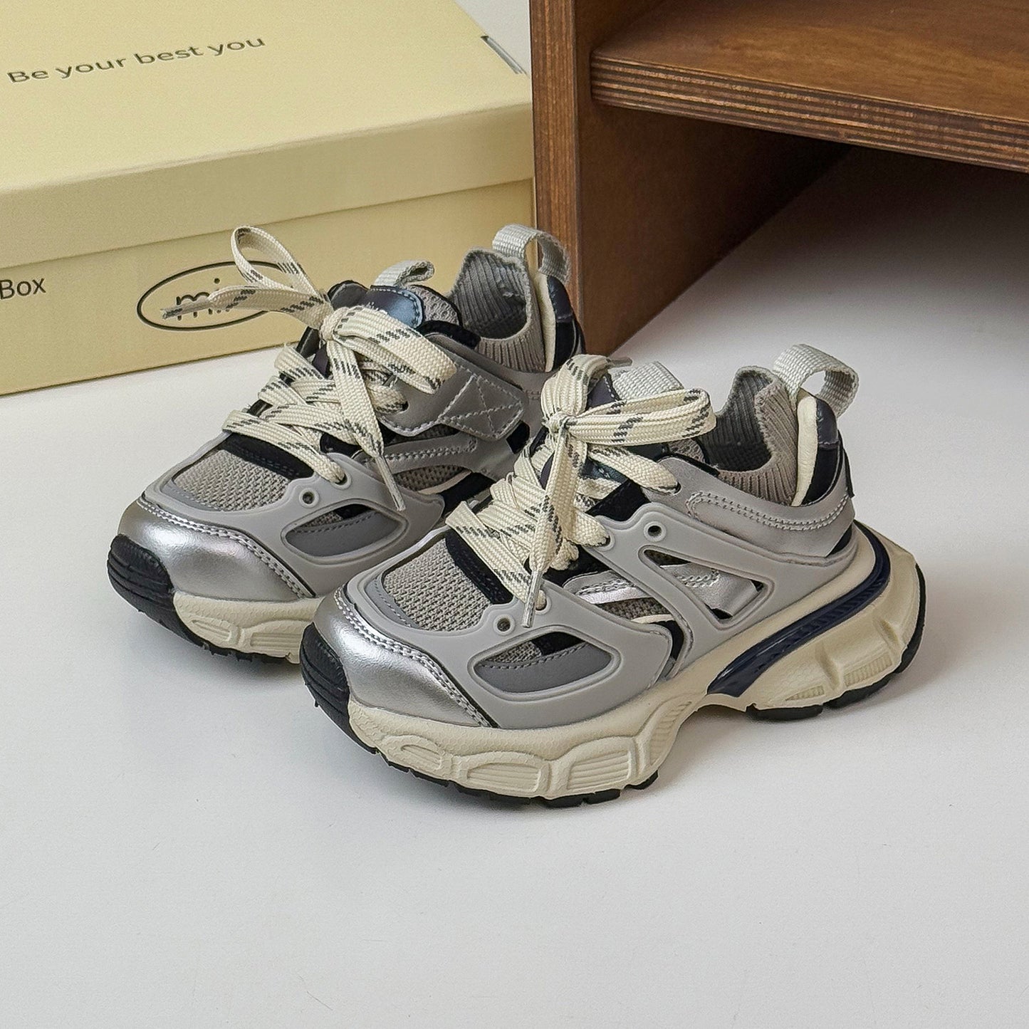 Children's Clearance Sale Fashion Trend Elastic Breathable Kid's Sneakers