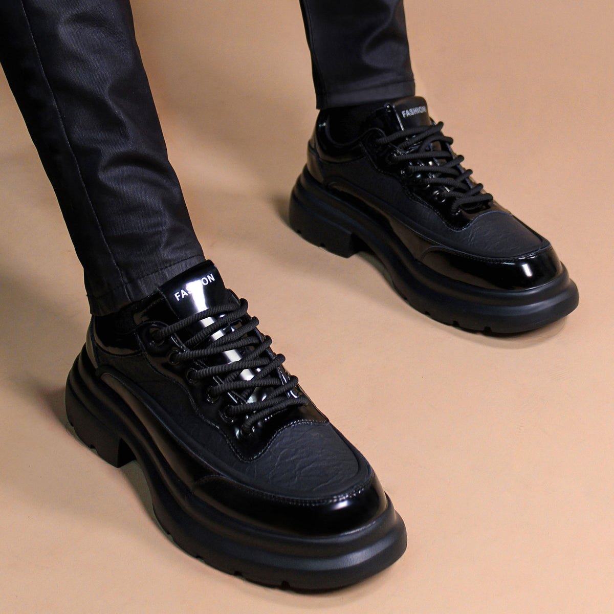 Men's Platform Increased Derby Formal British Wild Support Men's Business Leather Shoes