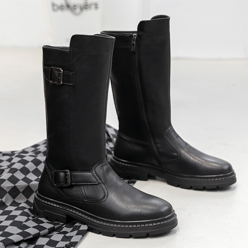 Men's High Top Martin Genuine Knee-high Knight Boots