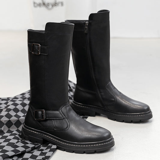 Men's High Top Martin Genuine Knee-high Knight Boots