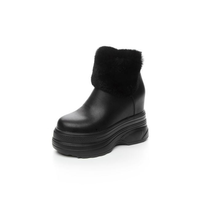 Lifted Type Side Zipper Little Princess Patent Boots