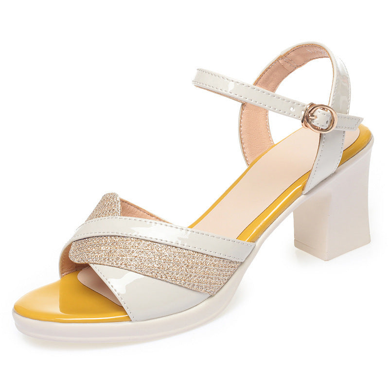 Women's Summer Soft Bottom Plus Size High Waterproof Heels