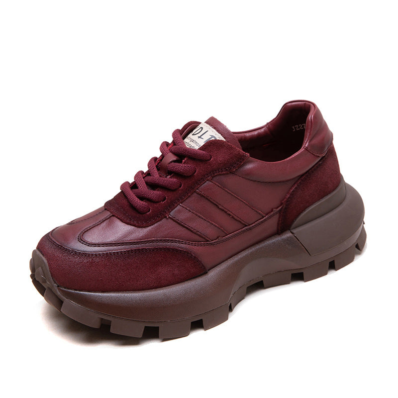Women's Shu Retro Distressed Hand-rub Color Pumps Casual Shoes