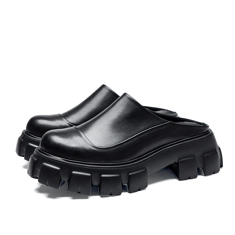 Men's Platform Height Increasing Authentic Toe Box Sandals