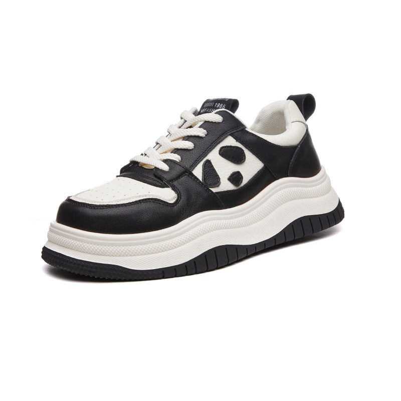 Women's Autumn Korean Style Versatile Black White Color Sneakers