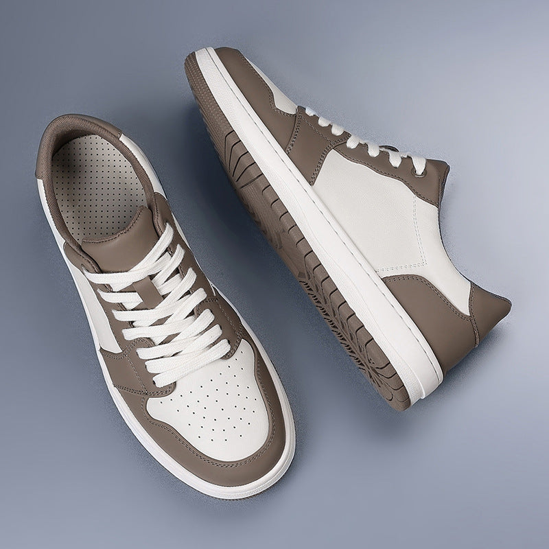 Men's Layer Cowhide Air Force Genuine Fashion Sports Low Men's Board Shoes