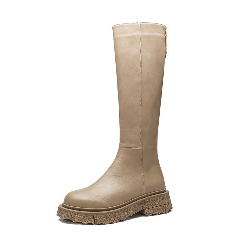 Women's Style Thick Bottom Below The Knee Boots