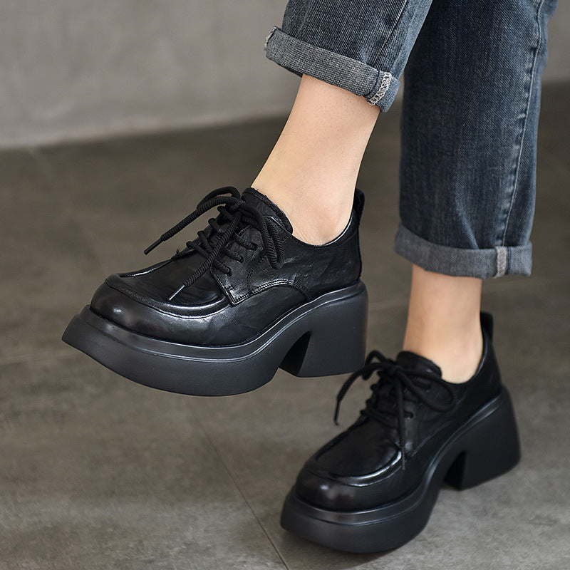 Price Pattern First Layer Cowhide High Casual Shoes