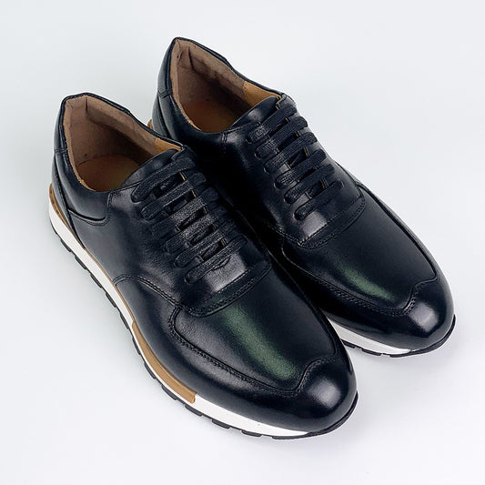 Men's Layer Cowhide Daily Outdoor Lace Up Leather Shoes