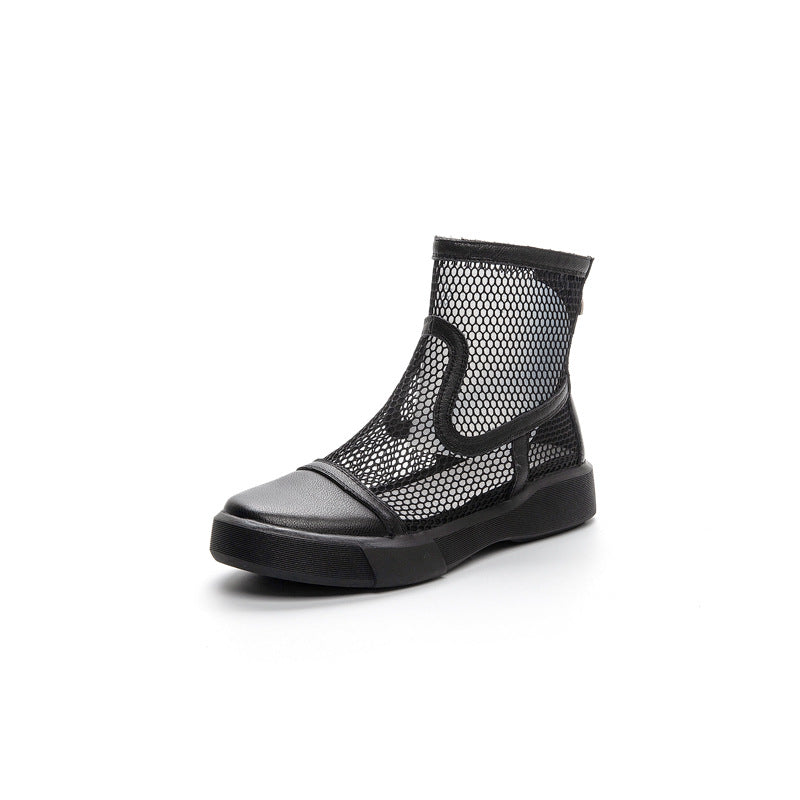 Women's Xi Mesh Flat Genuine Summer Roman Sandals