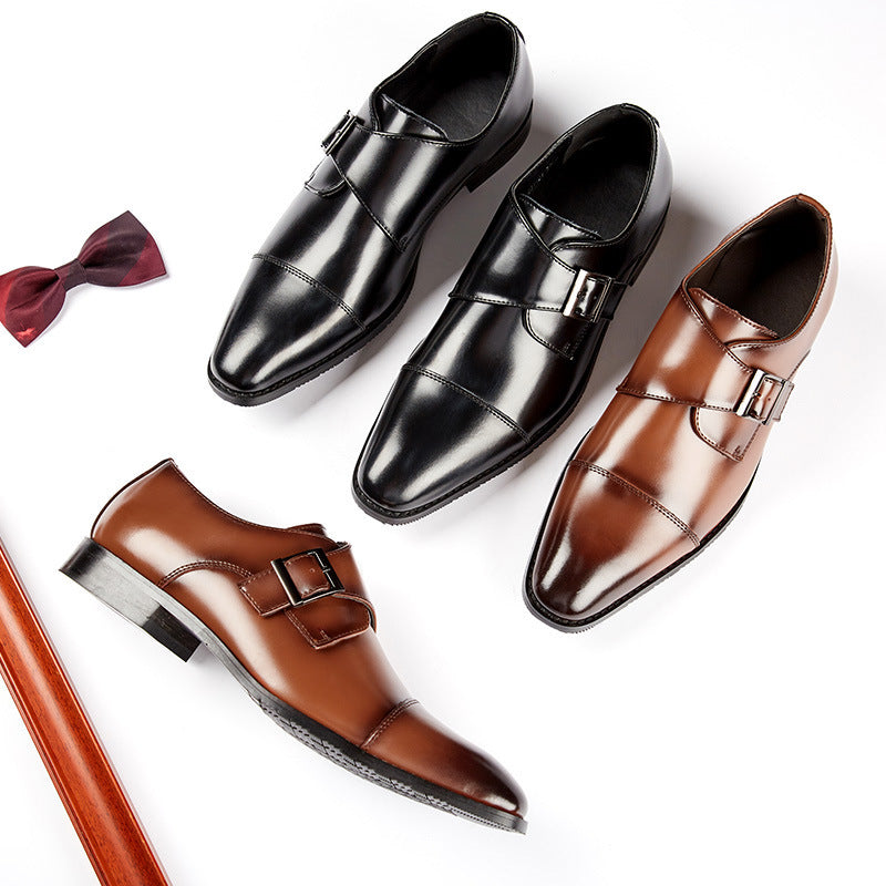 Men's British Formal Wear Gentleman Pumps Office Leather Shoes